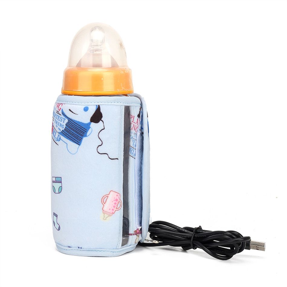 RUIRUIY Borsa riscaldante per Latte Portatile di papà Scaldalatte USB Scaldalatte con Apertura a Cerniera Design per biberon nutrizionale per Bambini Piccoli Giallo Grigio